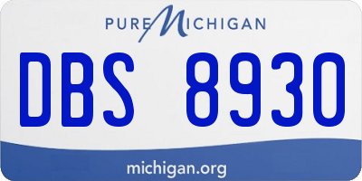 MI license plate DBS8930