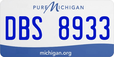 MI license plate DBS8933
