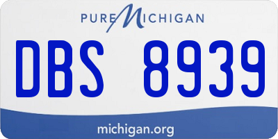 MI license plate DBS8939