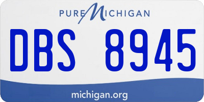 MI license plate DBS8945