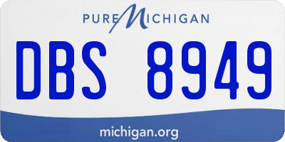 MI license plate DBS8949
