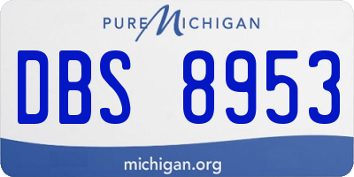 MI license plate DBS8953