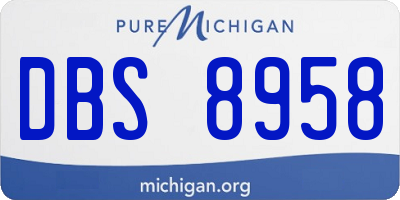 MI license plate DBS8958