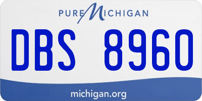 MI license plate DBS8960