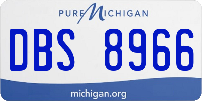 MI license plate DBS8966