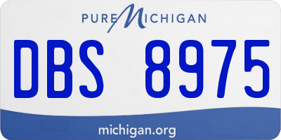 MI license plate DBS8975