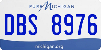 MI license plate DBS8976