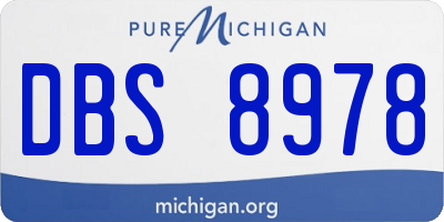 MI license plate DBS8978