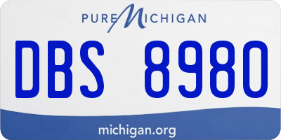 MI license plate DBS8980