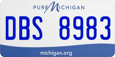 MI license plate DBS8983