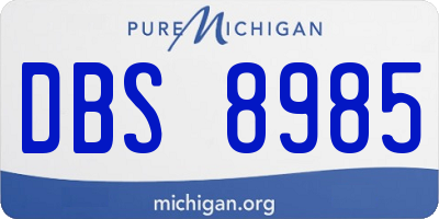 MI license plate DBS8985