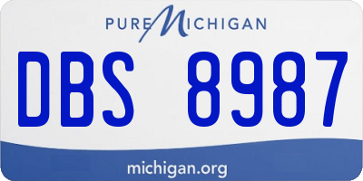 MI license plate DBS8987