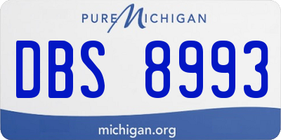 MI license plate DBS8993