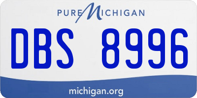 MI license plate DBS8996
