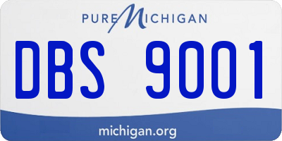 MI license plate DBS9001