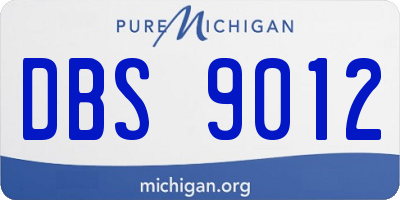 MI license plate DBS9012