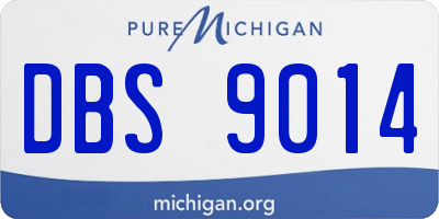 MI license plate DBS9014