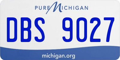 MI license plate DBS9027