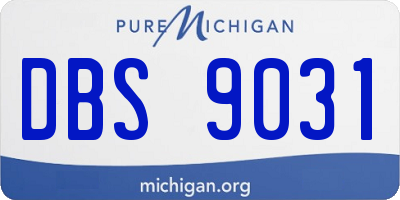 MI license plate DBS9031