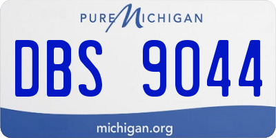MI license plate DBS9044