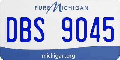 MI license plate DBS9045