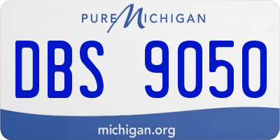 MI license plate DBS9050