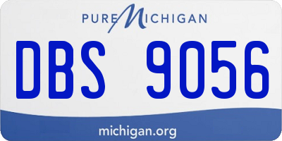 MI license plate DBS9056