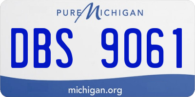 MI license plate DBS9061