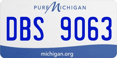 MI license plate DBS9063