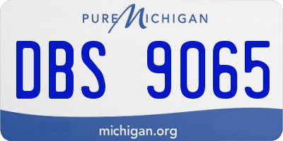 MI license plate DBS9065