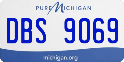 MI license plate DBS9069