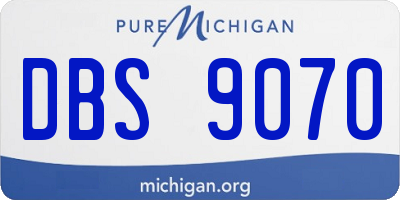 MI license plate DBS9070