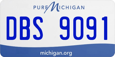 MI license plate DBS9091
