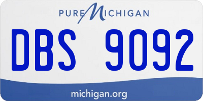 MI license plate DBS9092