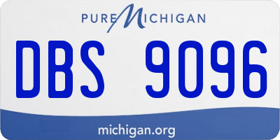 MI license plate DBS9096