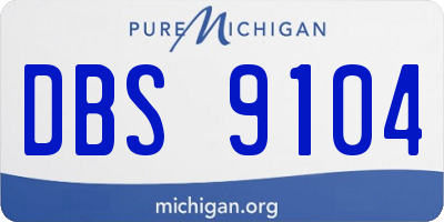 MI license plate DBS9104