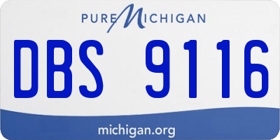 MI license plate DBS9116