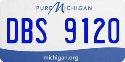 MI license plate DBS9120