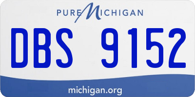 MI license plate DBS9152