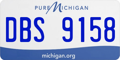 MI license plate DBS9158