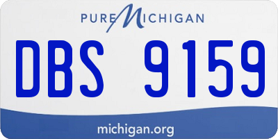 MI license plate DBS9159