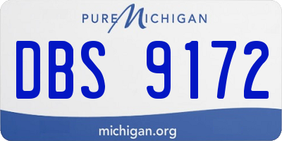 MI license plate DBS9172