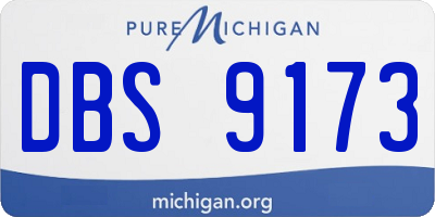 MI license plate DBS9173