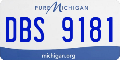 MI license plate DBS9181