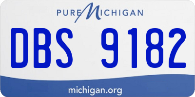 MI license plate DBS9182