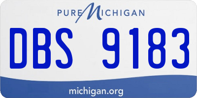 MI license plate DBS9183