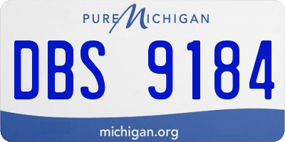 MI license plate DBS9184