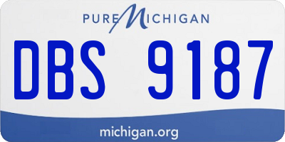MI license plate DBS9187