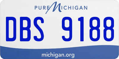 MI license plate DBS9188