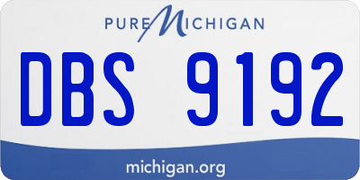 MI license plate DBS9192